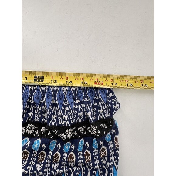 St. Johns Bay Womens PXL Blue Boho Maxi Skirt With Elastic Waist Gypsy Hippie - Picture 5 of 11